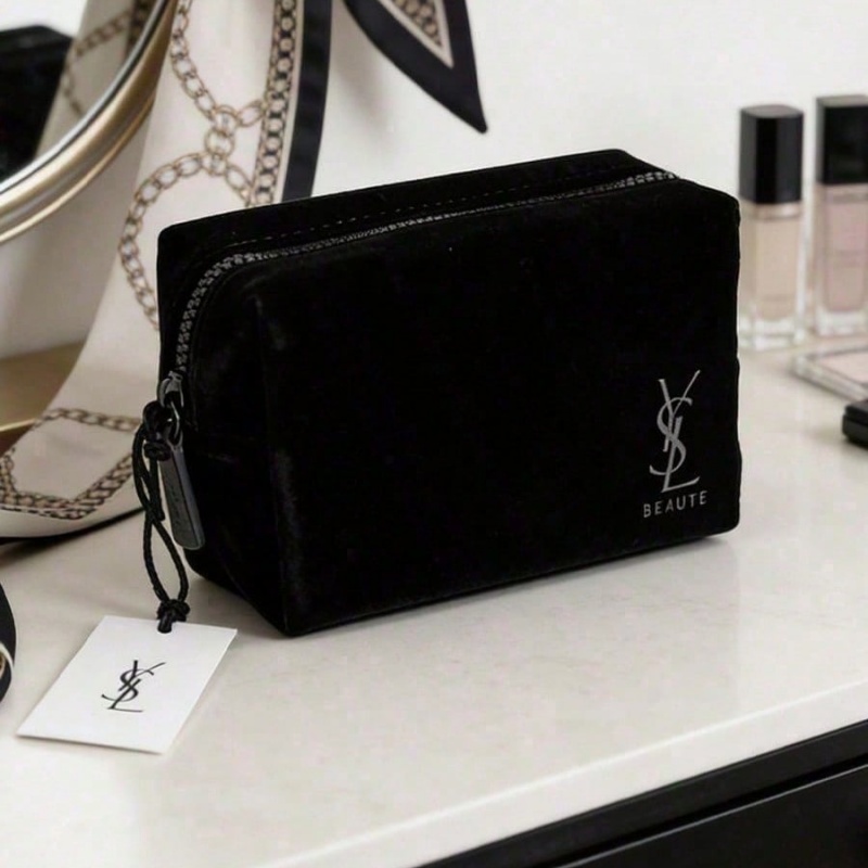 Women Luxury Bags Ysl - YSL Style Black Printed Cosmetic Storage