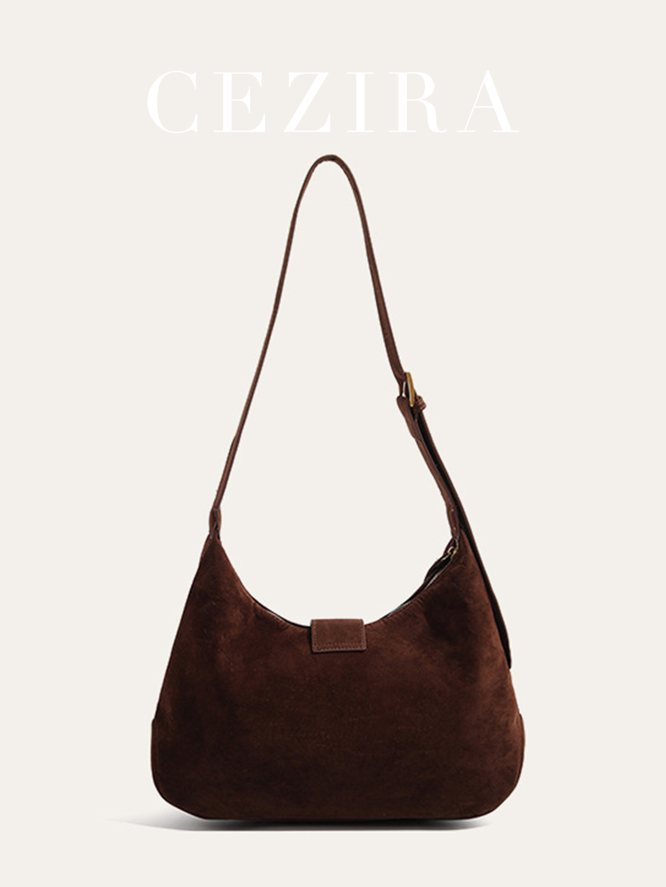 Vintage Style Faux Suede Fabri - Half Moon Bag Suede recension och pris