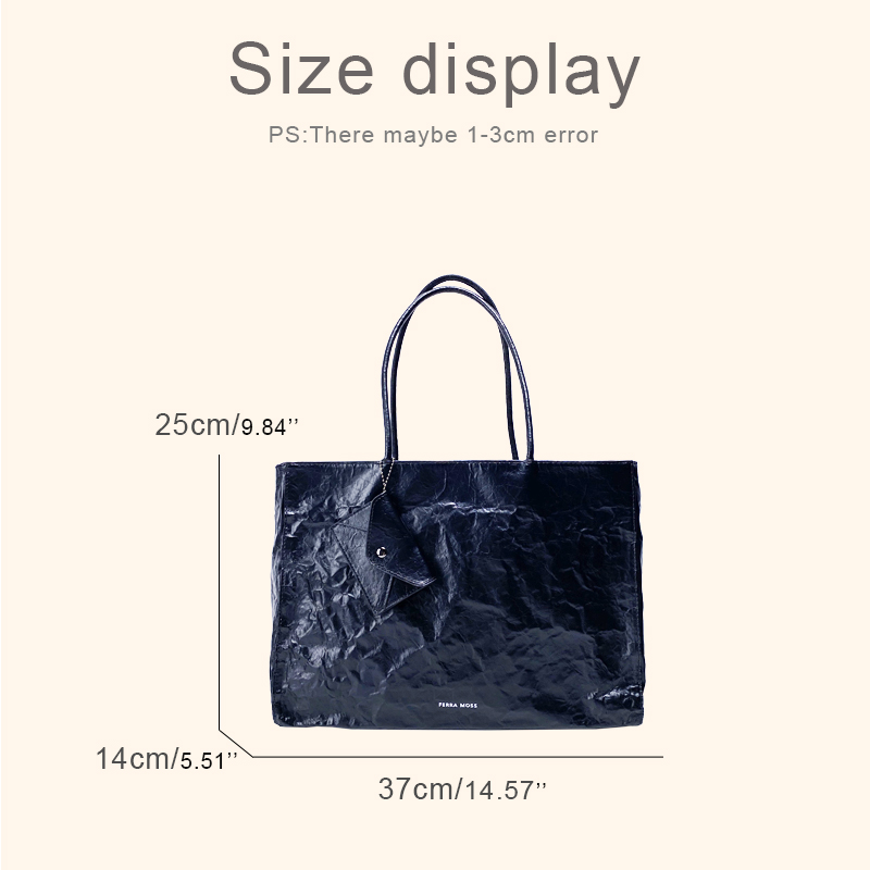 Korean Casual Kraft Paper Tote - Luxury Bags Korea recension och pris