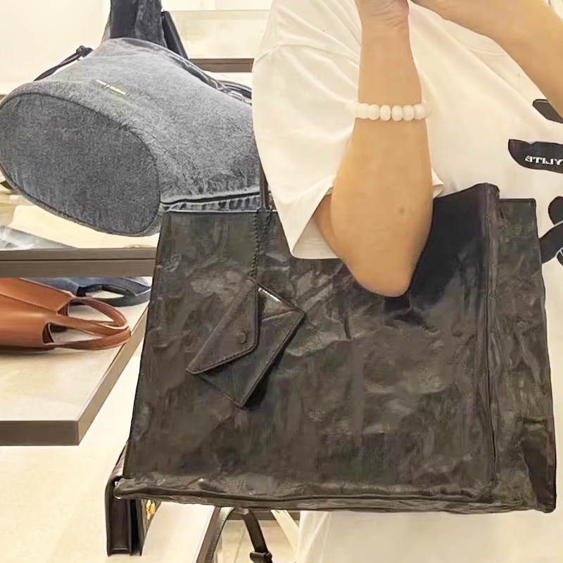 Korean Casual Kraft Paper Tote - Luxury Bags Korea recension och pris