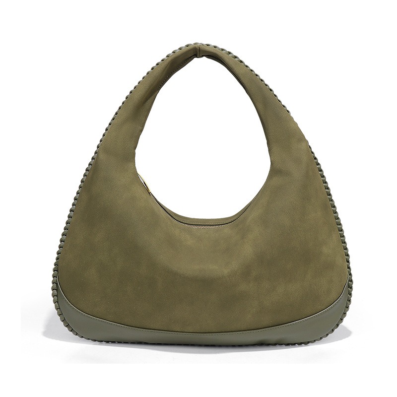 Fashion Large Capacity Shoulde - Half Moon Bag Suede recension och pris
