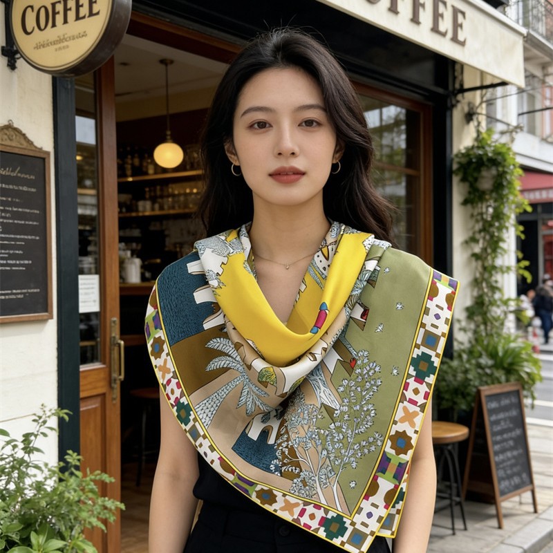 Square Silk Scarf 90CM Luxury  - Luxury Bags Designer recension och pris