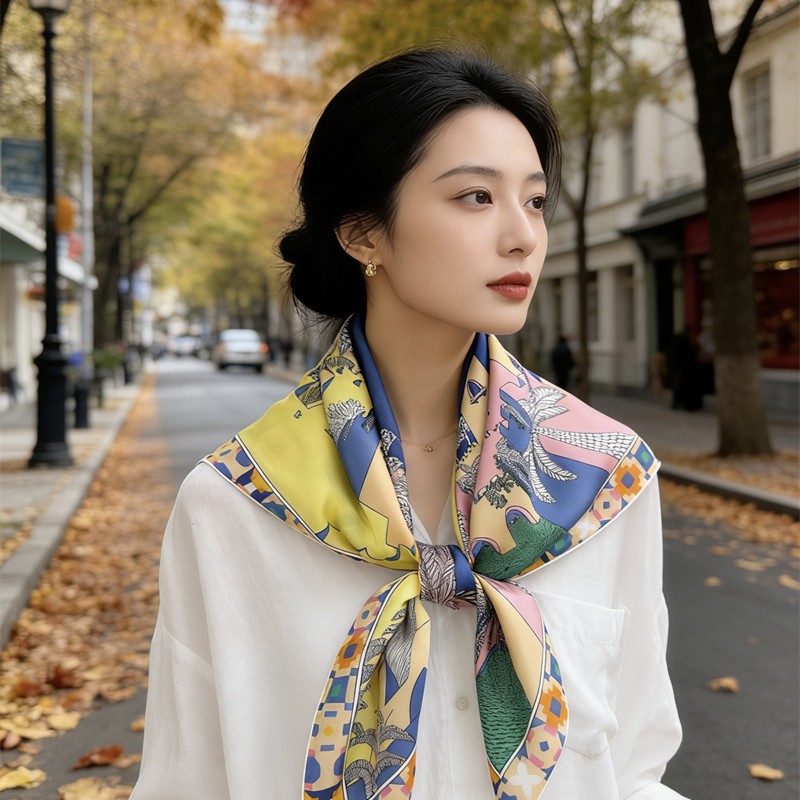 Square Silk Scarf 90CM Luxury  - Luxury Bags Designer recension och pris