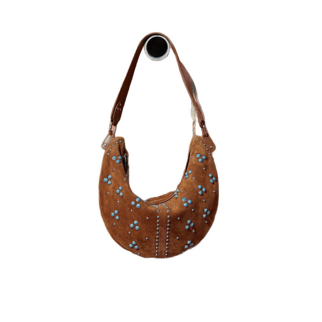 Niche Design Women's Bag Retro - Half Moon Bag Suede recension och pris