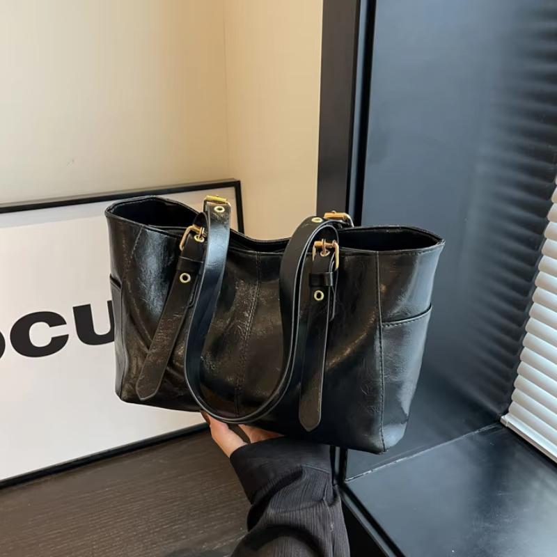 Large Capacity Solid Color Han - Luxury Bags Korea recension och pris