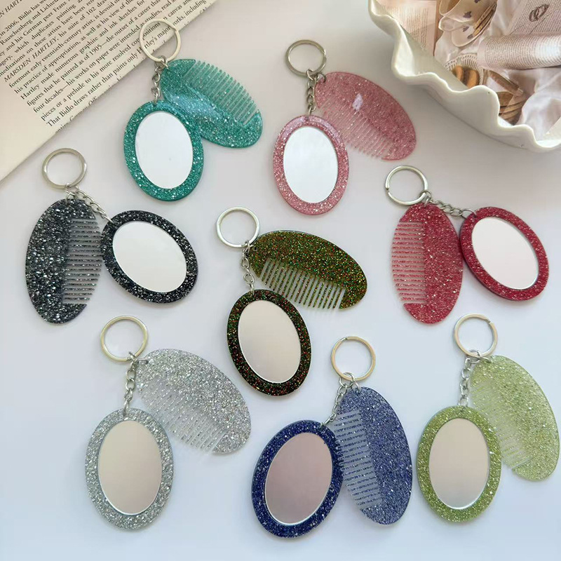 Oval Comb Mirror Keychain Pend - Women Luxury Bags Ysl recension och pris
