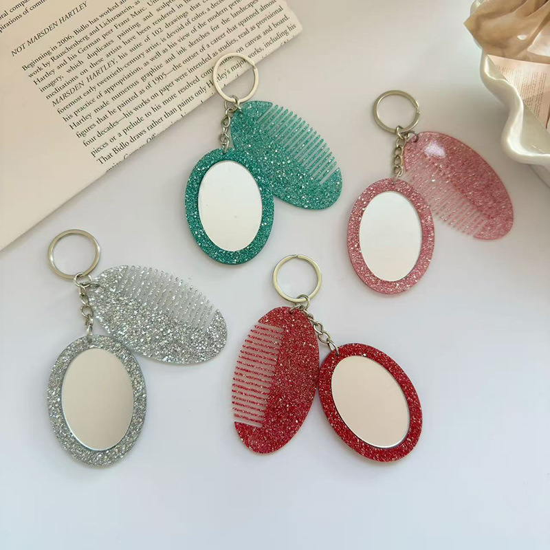 Oval Comb Mirror Keychain Pend - Women Luxury Bags Ysl recension och pris