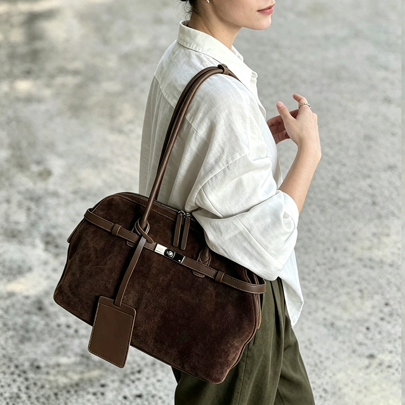 New Women's Genuine Suede Cowh - Half Moon Bag Suede recension och pris