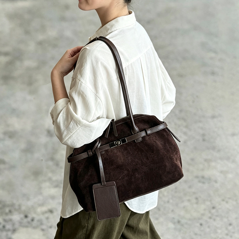 New Women's Genuine Suede Cowh - Half Moon Bag Suede recension och pris