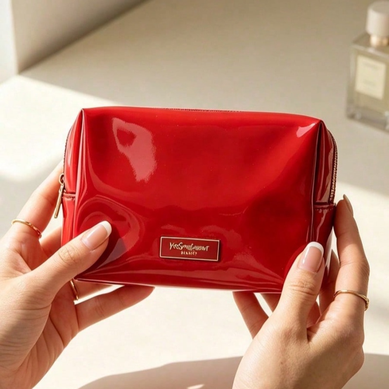 YSL BEAUTE Red Faux Leather Ma - Women Luxury Bags Ysl recension och pris