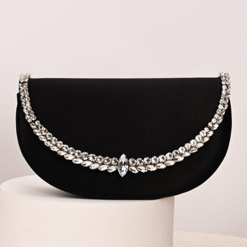 Luxury Sparkling Diamond Asymm - Half Moon Bag Suede recension och pris