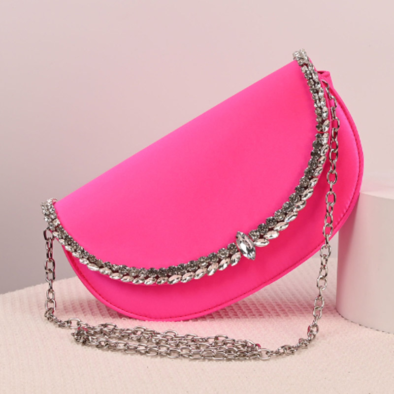 Luxury Sparkling Diamond Asymm - Half Moon Bag Suede recension och pris