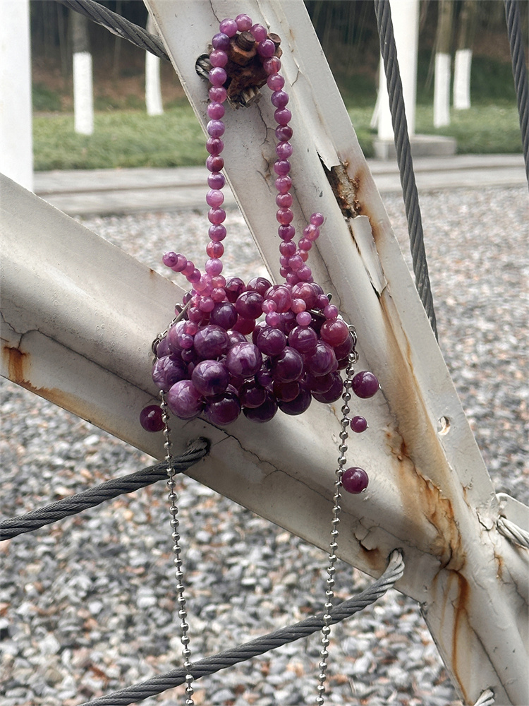 Girls Mini Purple Beaded  Clut - Luxury Bags For Kids recension och pris