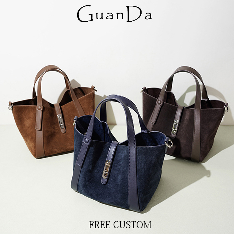 Luxury Suede Leather Handbag W - Luxury Bags Names recension och pris