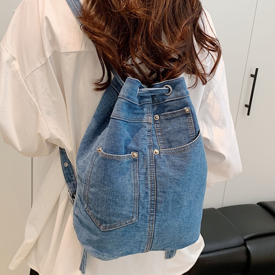 Denim Female Backpacks Casual  - Luxury Bags For Kids recension och pris