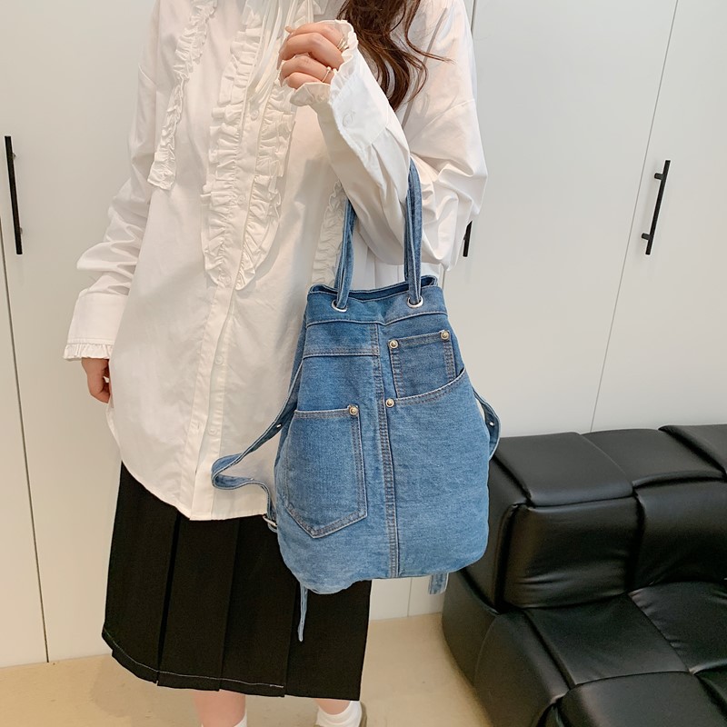 Denim Female Backpacks Casual  - Luxury Bags For Kids recension och pris
