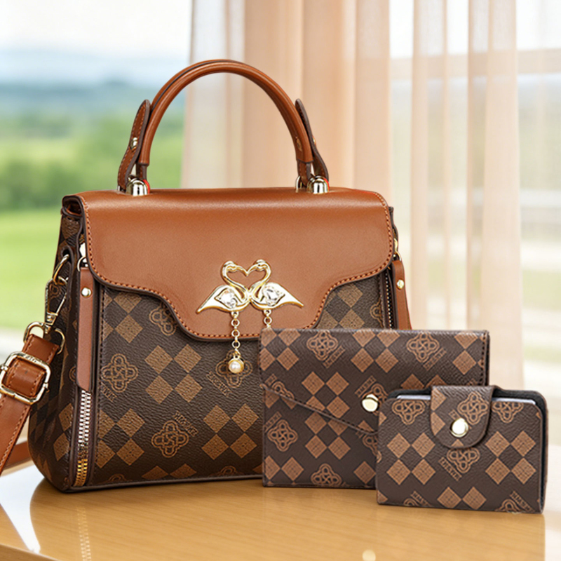 3-piece women's bag set, light - Luxury Bags For Women recension och pris