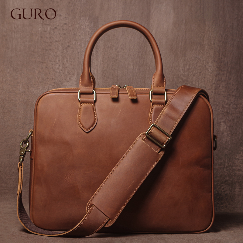 GURO Men Crazy Horse Cowhide B - Luxury Bags For Men recension och pris