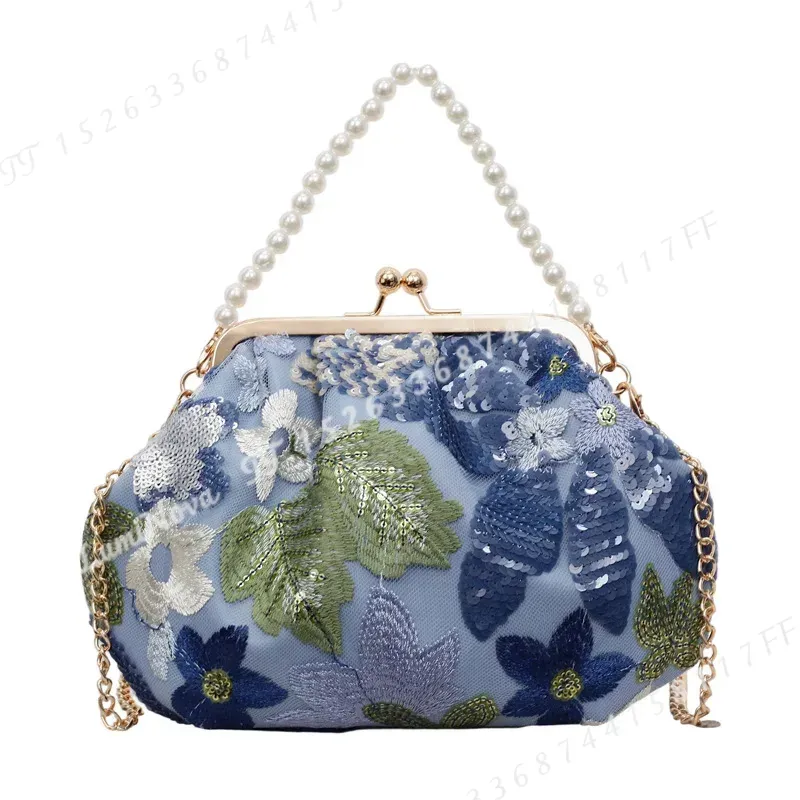 Flower Sequin Embroidered Pear - Luxury Bags For Men recension och pris