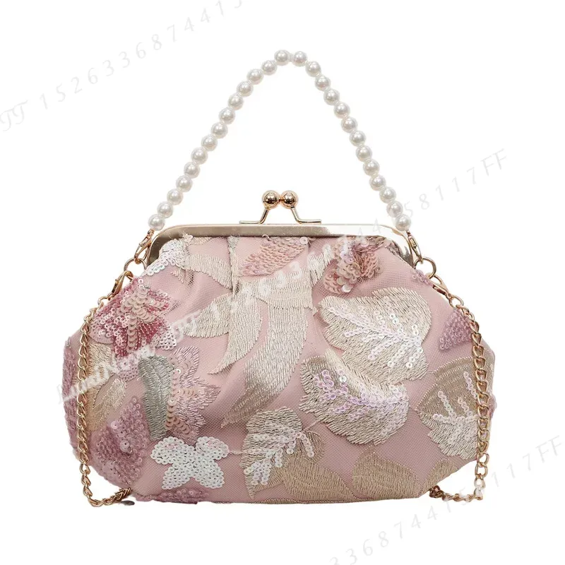 Flower Sequin Embroidered Pear - Luxury Bags For Men recension och pris