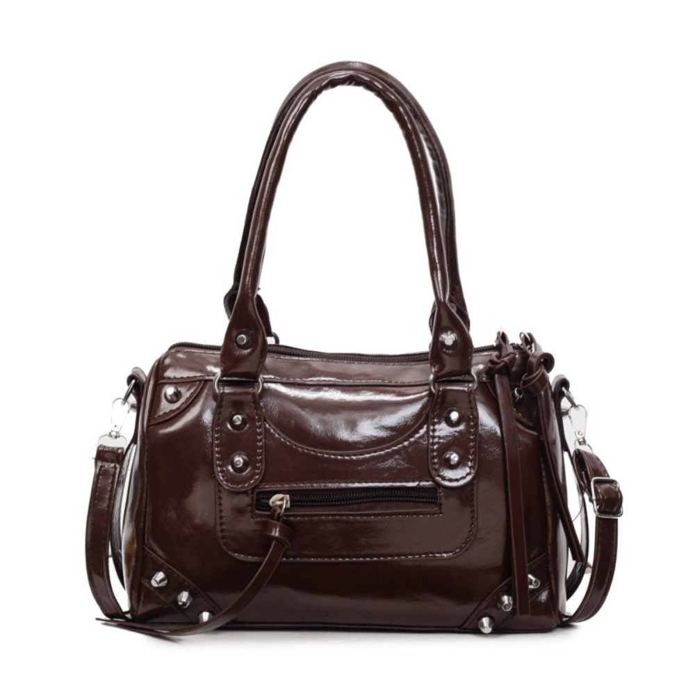 Vintage Rivets Pillow Bag Pate - Top Handle Patent Bag recension och pris
