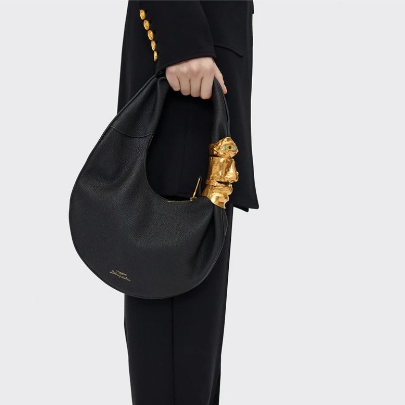 Designer Luxury Soufflé Bag Wo - Half Moon Bag Suede recension och pris